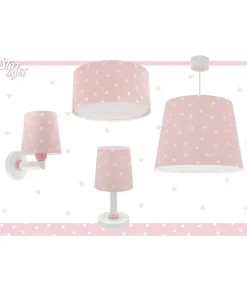 Lampe de chevet Star Light Lumière Étoilée rose