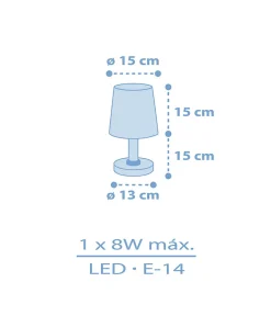 Lampe de chevet Star Light Lumière Étoilée bleu
