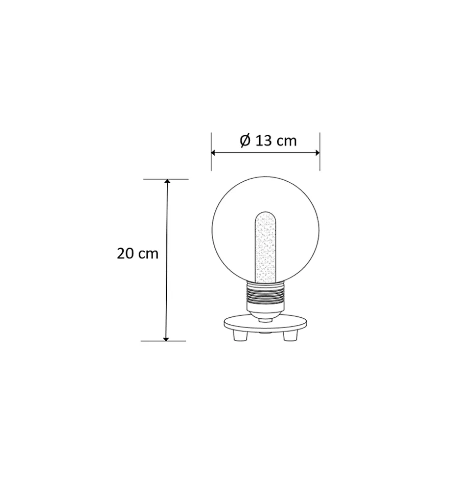 Lampe de chevet vintage dorée en verre - Giani