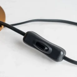 Lampe de chevet vintage dorée en verre - Giani