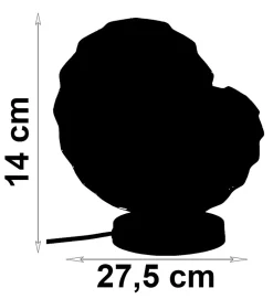 Lampe de chevet Zephyr en métal doré compatible LED