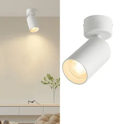 Lampe de plafond ou spot mural CEILUM en aluminium blanc avec douille GU10, orientable à 360, design moderne et fonction