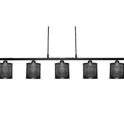 Lampe de plafond suspendu design industriel Plafonnier métal noir compatibles LED G9