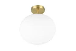 Lampe de plafond verre et métal Fomento