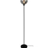 Lampe de salon design Bolton 170cm métal et verre gris fumé compatible LED