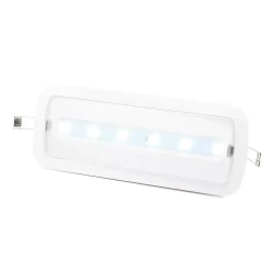 Lampe de secours LED 3W encastrablesurface 265lm Diffuseur PC Résistant Autonomie jusqu'à 3 heures CE