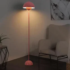 Lampe de Sol de Design Nordique Rose Inspiration Flowerpot  et Base Parabolique Douille E27 pour Salon Salle à Manger et Chambre