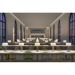 Lampe de table - Maytoni - Muse - Abat-jour rond - Chrome - E27 - 60W