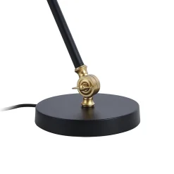 Lampe de table Abergele E27 métal 68 x 38 x 17 cm noir or blanc lux.pro