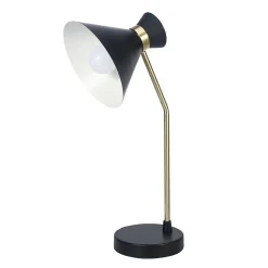 Lampe de table Apennin GoodHome E27 noir mat