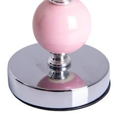 Lampe de table Araga 36cm metal ceramique textile rose douille E14 salle a manger salon entree bureau