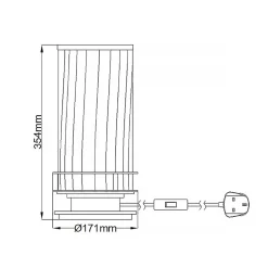 Lampe de table Arno - Vert - Nickel poli