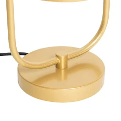 Lampe de table Art déco dorée avec verre blanc - Isabella