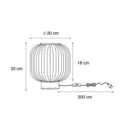 Lampe de table Art déco en laiton - Karel