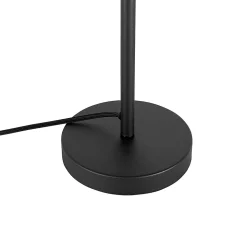 Lampe de table Art déco noire avec verre fumé - Bizle