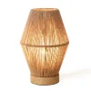 Lampe de table Arundel E27 25 x 16 x 16 cm effet bois naturel lux.pro