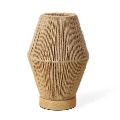 Lampe de table Arundel E27 25 x 16 x 16 cm effet bois naturel lux.pro