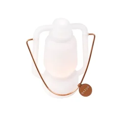 Lampe de table blanche effet flamme 22 cm - STORM MINI