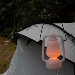 Lampe de table blanche effet flamme 22 cm - STORM MINI