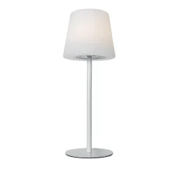 Lampe de table blanche rechargeable avec LED et variateur IP54 - Jude