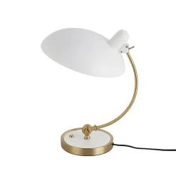 Lampe de Table BOFA Inspirée par Fritz Hansen Kaiser Idell 6631, Finition en Blanc Mat et Laiton, E27