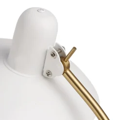 Lampe de Table BOFA Inspirée par Fritz Hansen Kaiser Idell 6631, Finition en Blanc Mat et Laiton, E27