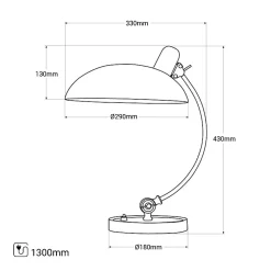Lampe de Table BOFA Inspirée par Fritz Hansen Kaiser Idell 6631, Finition en Blanc Mat et Laiton, E27