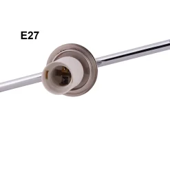 Lampe de Table Boule en Verre et Aluminium Argenté Éclairage Nocturne pour Chambres et Salons E27 18cm ALESSIA