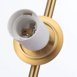 Lampe de Table Boule en Verre et Aluminium Doré Éclairage de Nuit pour Chambres et Salons 25cm LUCYE27