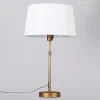 Lampe de table bronze avec abat-jour blanc 35 cm réglable - Parte