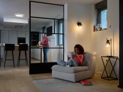 Lampe de table Calume E27 15W L.16xL.22,5xH.50cm noir GoodHome