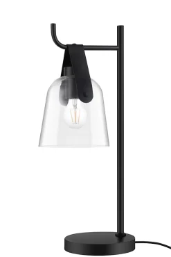 Lampe de table Calume E27 15W L.16xL.22,5xH.50cm noir GoodHome