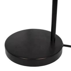 Lampe de table Calume E14 28W ⌀23xL.18xH.48cm métal noir et fibre naturelle GoodHome