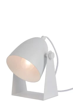 Lampe de table CHAGO en métal avec 1xE14 - Blanc - Lucide