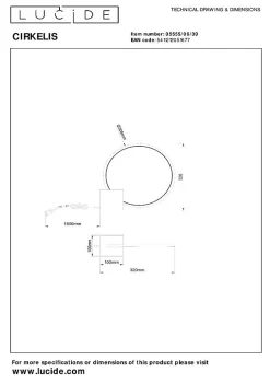 Lampe de table CIRKELIS en aluminium avec LED intégré - Noir - Lucide
