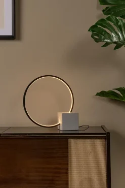 Lampe de table CIRKELIS en aluminium avec LED intégré - Noir - Lucide