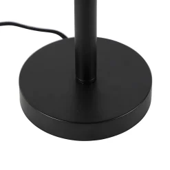 Lampe de table classique noire avec abat-jour rose 30 cm - Simplo