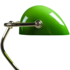 Lampe de table classique/lampe de notaire en laiton avec verre vert - Banker