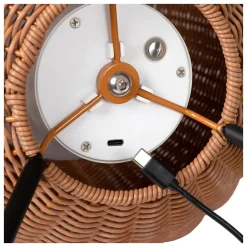 Lampe de table COLIN IP44 en synthétique avec LED intégré - Naturel - Lucide