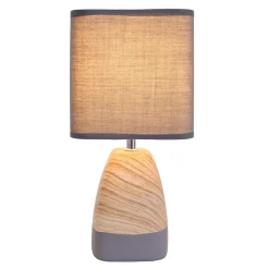 Lampe de table 'CREMONA' en céramique brune/grise avec douille E14, lampe de table pour le salon 31 cm de haut