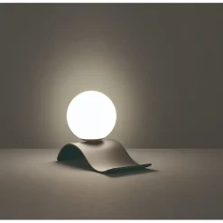 Lampe de table design culot E14 noire - Trio - Lara