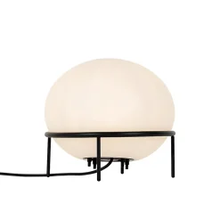 Lampe de table design d'extérieur noire - Jannie