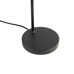 Lampe de table design noire avec verre doré et fumé - Zuzanna