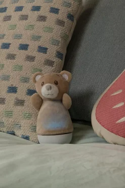 Lampe de table DOLLY en abs avec LED intégré - Brun - Lucide