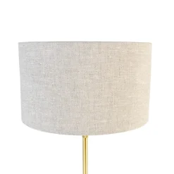 Lampe de table dorée réglable avec abat-jour gris clair 35 cm - Parte