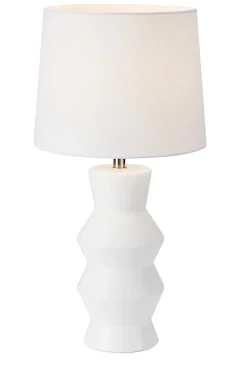 Lampe de table E27 blanche en céramique - Markslöjd - Sienna