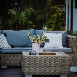 Lampe de table EDO NELI LED 2,7 W grise avec batterie 2200 mAh IP54 RGB 200 lm hauteur 33 cm NELI EDO