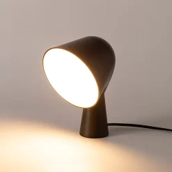 Lampe de table en ABS noir Design moderne et compact, douille E14