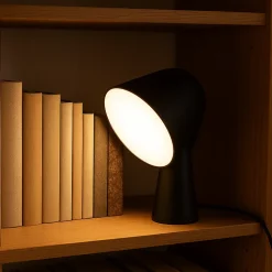 Lampe de table en ABS noir Design moderne et compact, douille E14