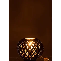 Lampe de table en bois noir 30x30x24.5 cm